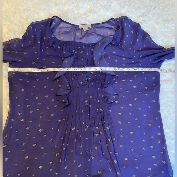 LOFT Ruffle Front Blouse - Picture 3 of 7